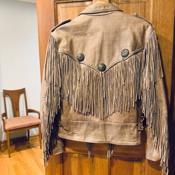Vintage JAMIN LEATHER Fringe Motorcycle Jacket - Picture 7 of 12